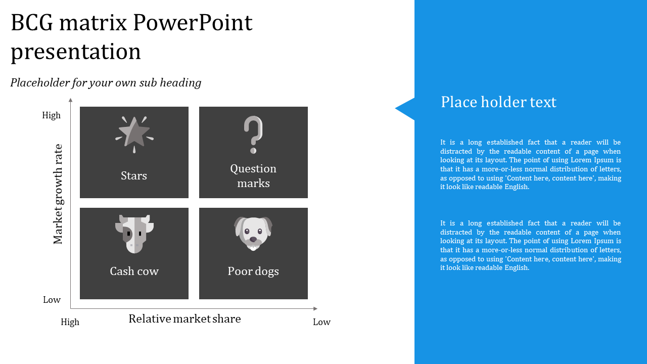 Simple BCG matrix  PPT and Google Slides Themes Template